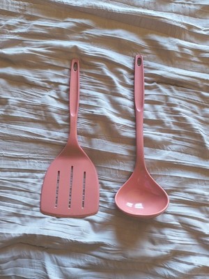 Vintage FOLEY Plastic Pink spatula and ladle