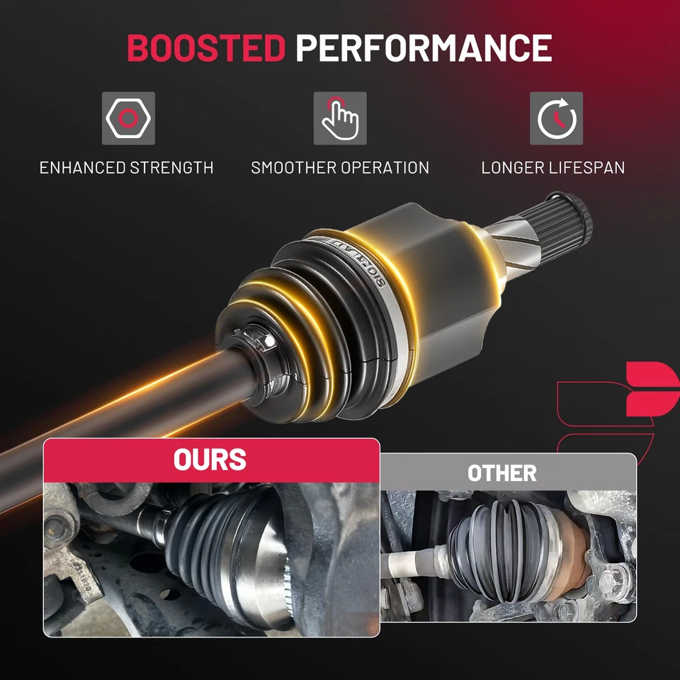 Par de ejes delanteros CV para Nissan Altima Rogue 2007-2013 automático CVT 2,5 L L L4 Foto 3 de 4