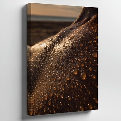 Close-up View Of A Smooth, Glistening Skin Surface Adorned Wall Art Canvas Print