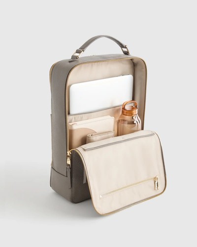 Quince Italian Leather Laptop Backpack (Mink) (Retail: $149.90) - Photo 3/7