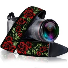 Camera Strap for All DSLR and Mirrorless Cameras Non Personalized, B Roses