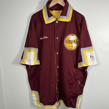 VTG RARE Harlem Globetrotters Platinum Fubu 1927 Warm-up Top Burgundy Gold 3XL