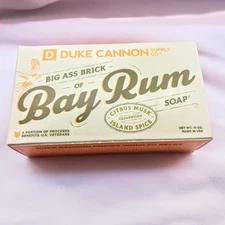 Duke Cannon Bay Rum Big Ass Brick of Soap 10oz Citrus Musk Scent Ships Fast