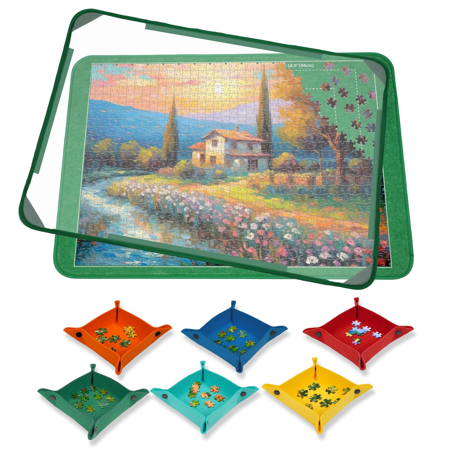 Tapis de Puzzle 1000 Pièces Antidérapant pour Sauvegarder vos Puzzles en Cours