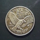 Vintage 1776 Bicentennial SILVER ISSUE 2 GR .999 FINE SILVER EAGLE ROUND