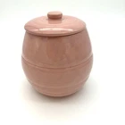Vintage Bauer Los Angeles Pottery Pink Peach  Beehive Cookie Jar with Lid Rare