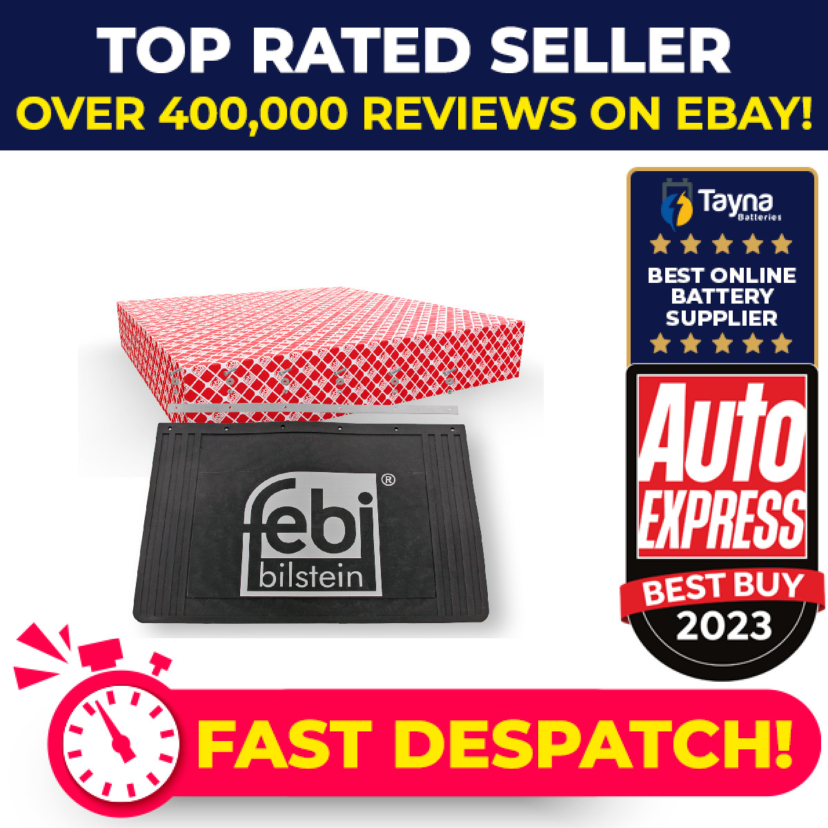 Pair of CV Truck Lorry mud flaps with fixings 400x600 Febi 30808 Brand New