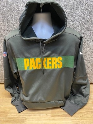 Greenbay Packers Nike NFL On Field Apparel Hoodie Mens Large