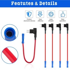 15x Fuse TAP Adapter Kit 12V 15 Amp 20Amp Car Add-a-circuit Mini ATM APM Blade