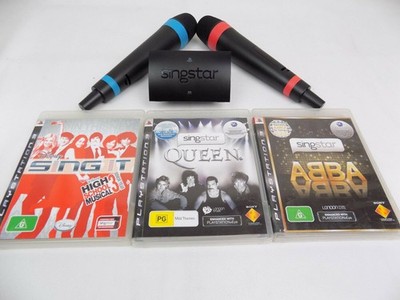 Like New Playstation 3 Ps3 Wireless Singstar Bundle Mics + 3x Games + Dongle
