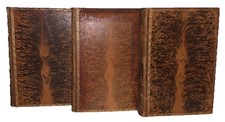 1895-1900, 3 POETRY BOOKS, BEAUTIFUL TREE CALF, BROWNING, BURNS, CAMBRIDGE, NR