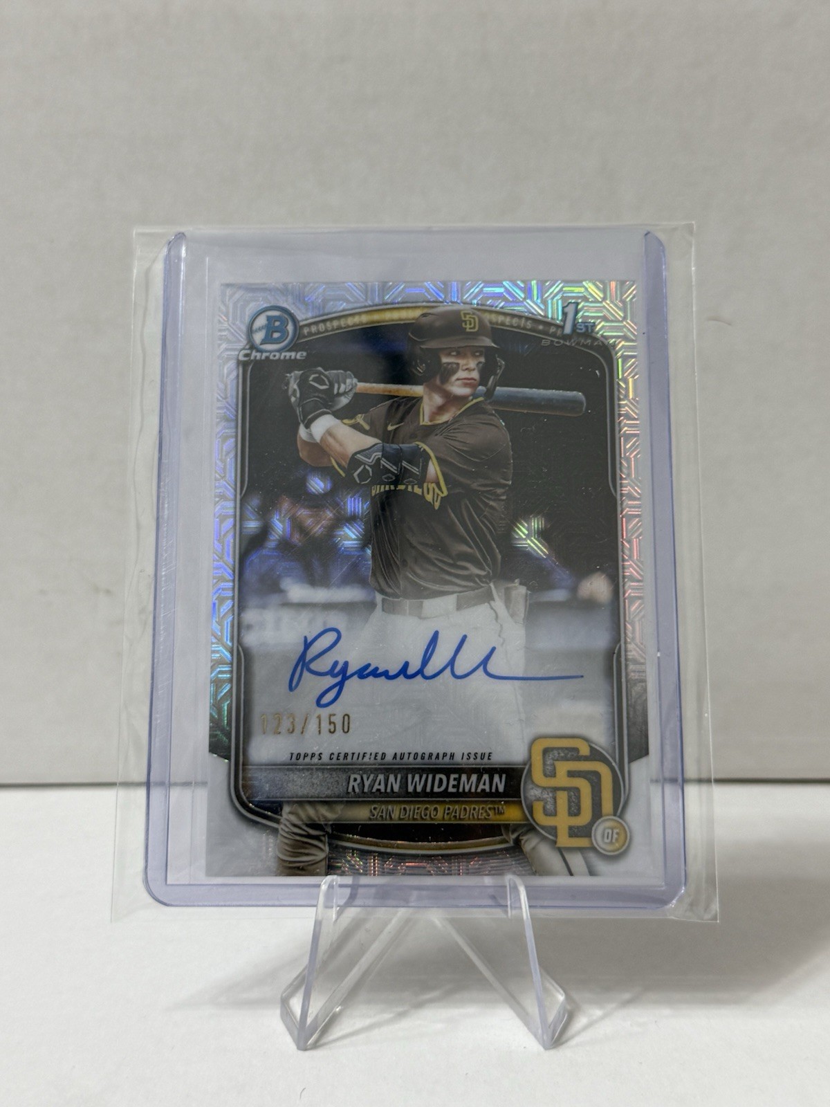 2025 Bowman Draft Chrome Ryan Wideman Auto HTA Choice Refractor /150