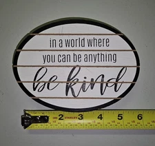 Wooden Motivational Sign, Oval, Easel Back