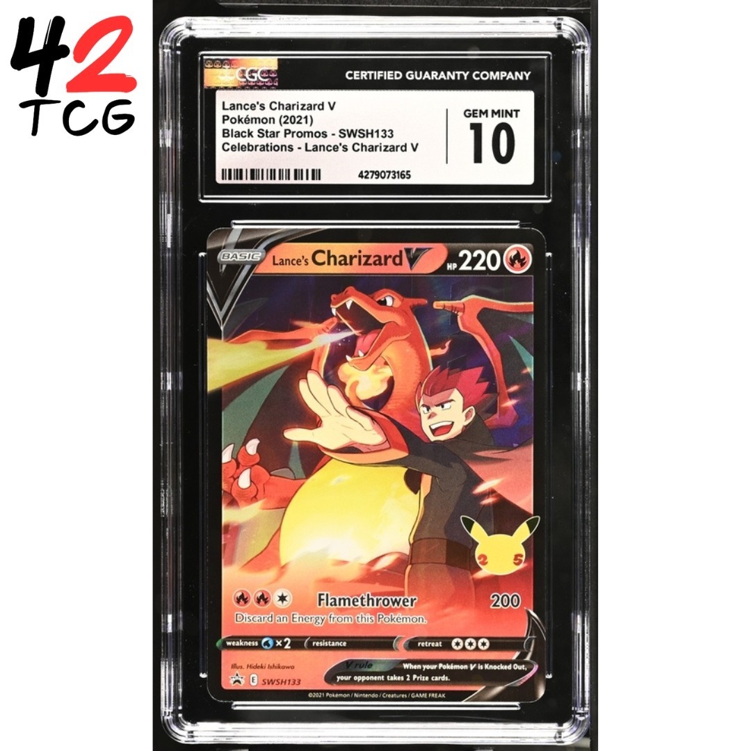 CGC Gem Mint 10 Lance's Charizard V SWSH133 Pokémon Celebrations