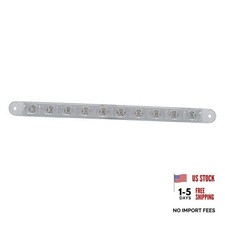 10 LED 9" Stop, Turn  Tail Light Bar Only - Red LED/Clear Lens, 38945