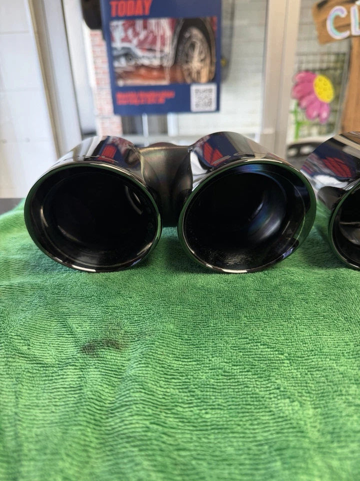 Porsche 997 Carrera Bolt On Exhaust Tips Black Chrome Soul Performance  - Image 3 of 4
