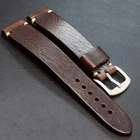 Leather watch strap 18-26 mm handmade Replacement  brown wristwatch panerai Band