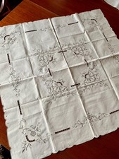 VTG Madeira Cutwork Embroidered Tablecloth, 32" Square, never used