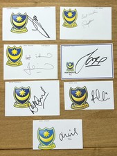 Hand Signed Football Cards - Portsmouth FC - lot of 7 cards