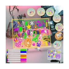 Fanrui Glowing LED Kids Drawing Board with Colors & Night Light – 1... Fas