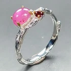 Jewellery Ruby Ring 925 Sterling Silver Size 6.5 /R465954