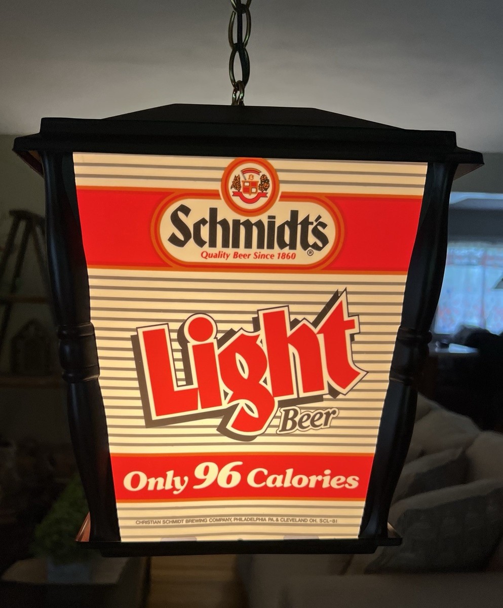 Rare 1970's VTG SCHMIDT BEER 4 Sided Rotating MOTION Bar Light