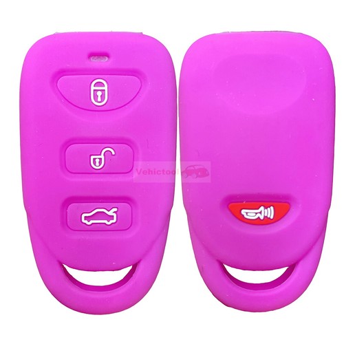 Fit KIA HYUNDAI Elantra 4 Button Remote Smart Key Fob Silicone Skin Case Cover - Imagen 20 de 23