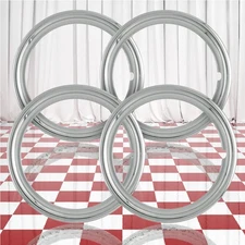 14" Steel Chrome 1 1/2" Deep Wheel Trim Rings (QTY: Four)