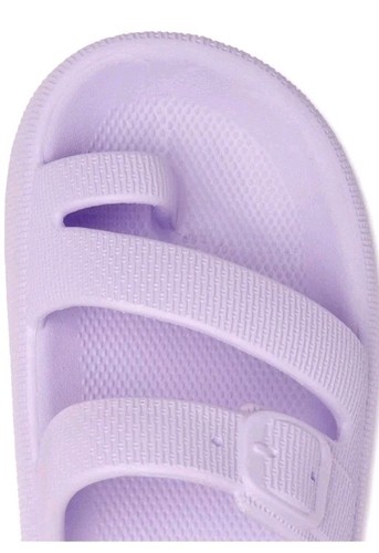 NOBO Women's Comfort Slip On Slide Toe Sandals Color Lavander Size 10 - Picture 2 of 12