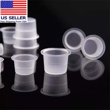 Disposable Tattoo Ink Cups-Small 100Pcs Plastic Disposable Tattoo Ink Cups for T