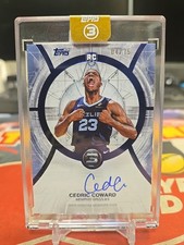 2025 Topps 3 Basketball Cedric Coward /15 Rookie On Card Autograph KH2