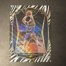 2020-21 Panini Select Premier Level Zebra Prizm Eric Paschall #158 Warriors