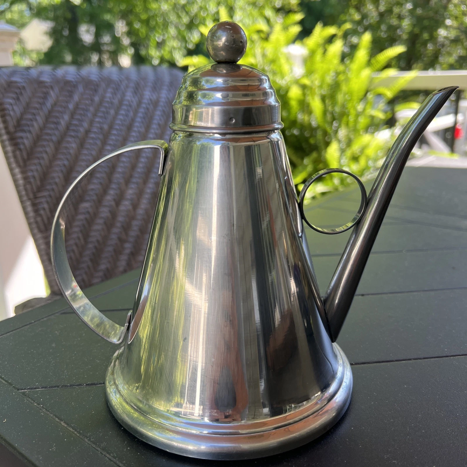 Stainless Steel Oil Vinegar Cruet Dispenser Silver with Handle Long Spout
Opens in a new window or t