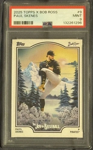 2025 Topps X Bob Ross The Joy Of Baseball #9 Paul Skenes PSA 9