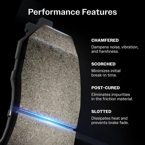 Front Rear Ceramic Brake Pads Kit For 2014-2016 Kia Soul - Picture 3 of 17