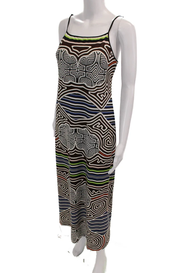 Платье с бретелью через шею женское Clover Canyon геометрический принт без рукавов разноцветное размер M - Изображение 2 из 4