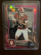 INDIANA FERNANDO MENDOZA 2025 BOWMAN UNIVERSITY CHROME PINK LAVA ROOKIE Raiders