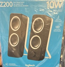 Logitech Z200 Wired 2.0 Channel Computer Speakers with Bass, Black