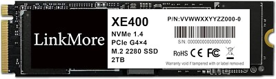 LinkMore XE400 2TB M.2 PCIe Gen4x4 NVMe SSD – Up to 4800MB/s
