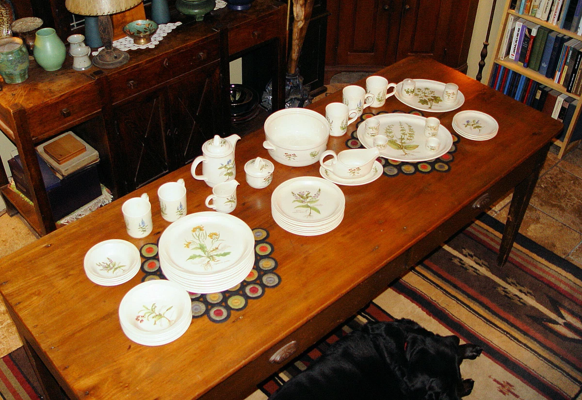 Botanical dinner set cheap