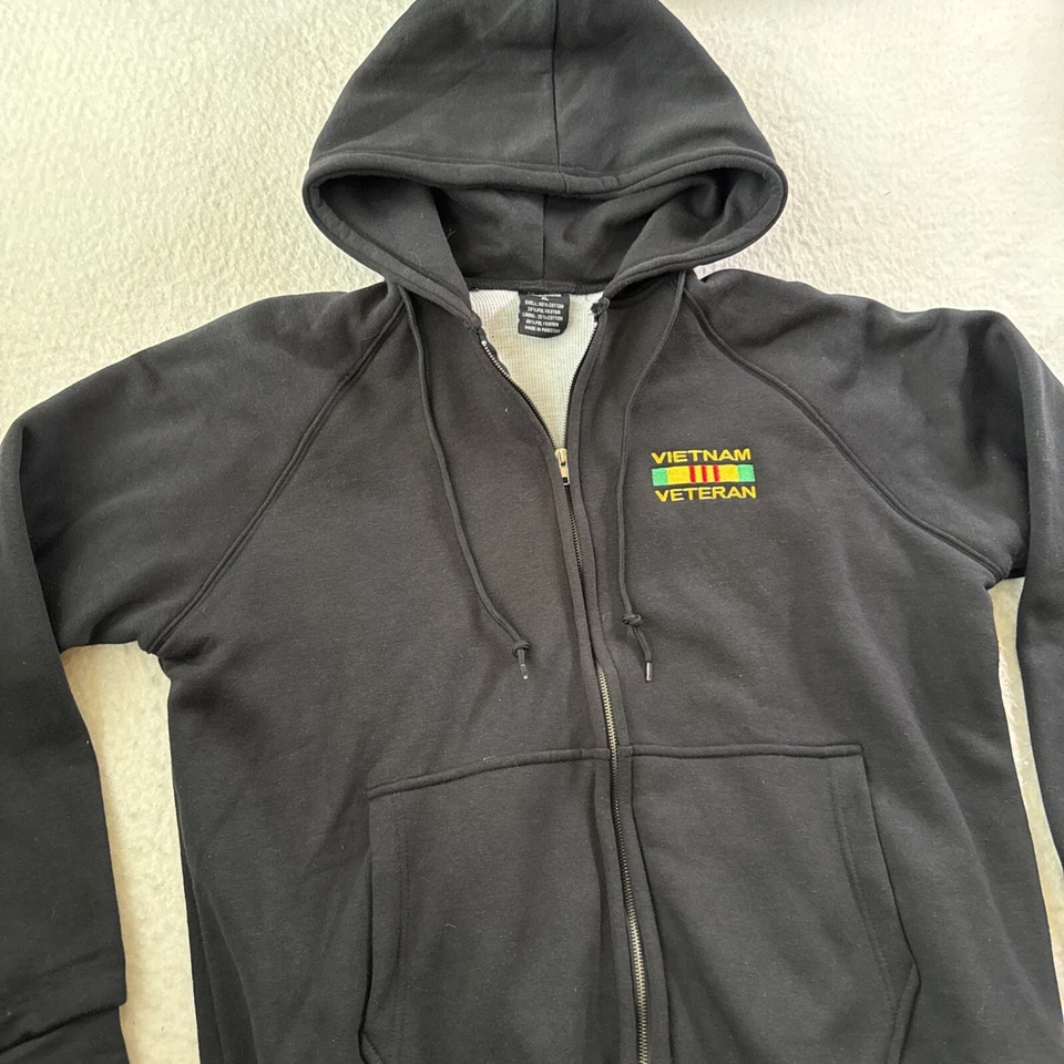 Sudadera con Capucha Forrada Térmica Rothco De Colección Hombres Talla XL Vietnam Veterinario Peso Pesado Y2K Foto 4 de 4