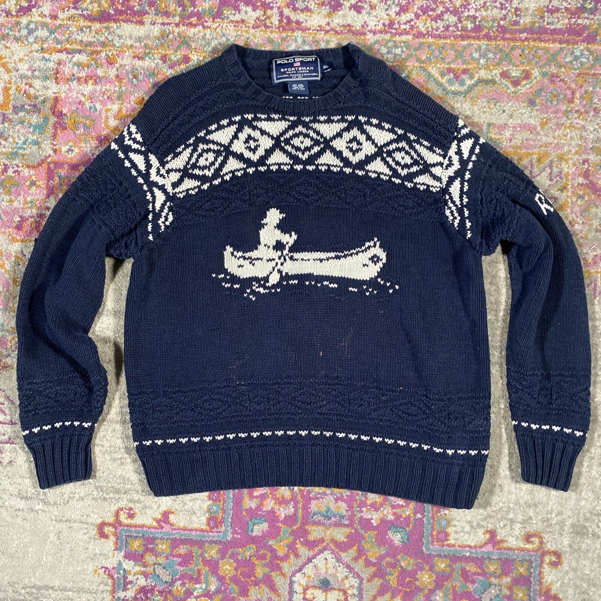 90's Ralph Lauren Polo Sport RL 67 Sportsman Canoe Linen