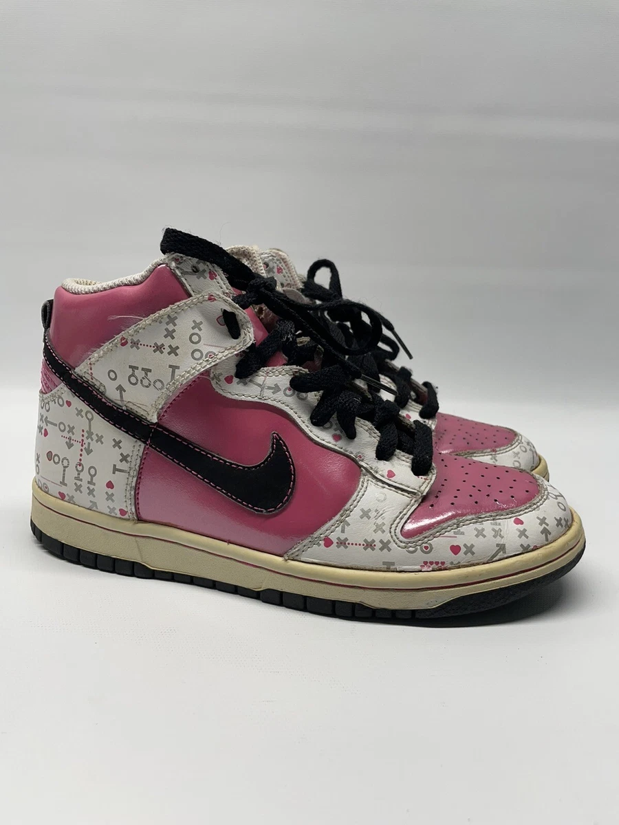 Nike Dunk High Valentines Day 2008 Size 5Y White Pink 316604 601