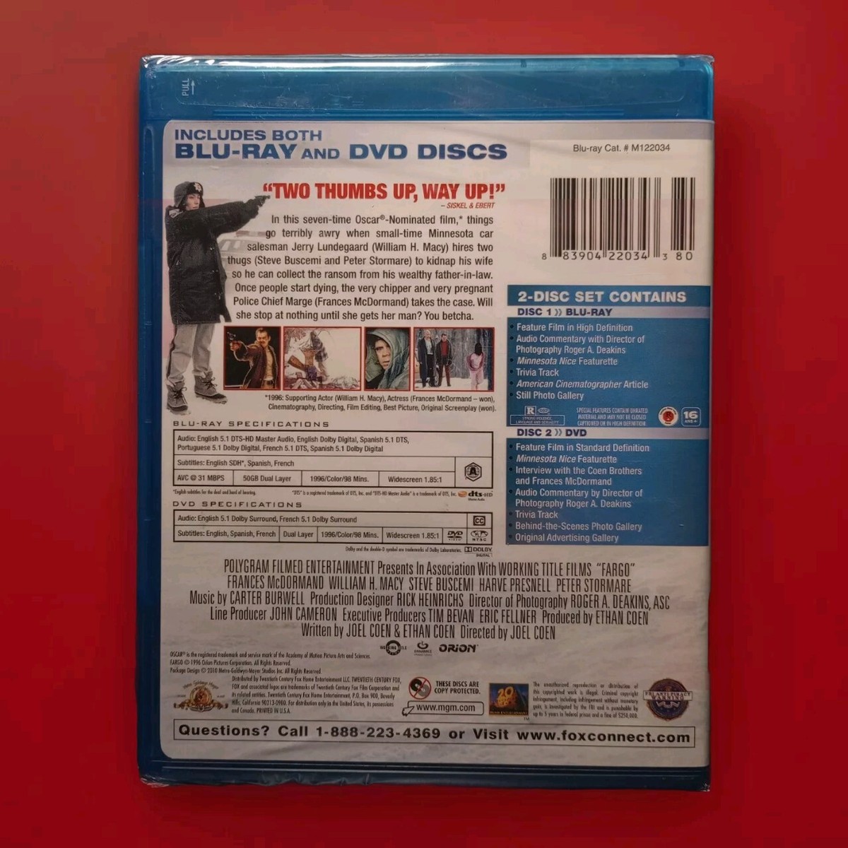 Fargo (2010) Blu-ray + DVD • New • Frances McDormand, Steve