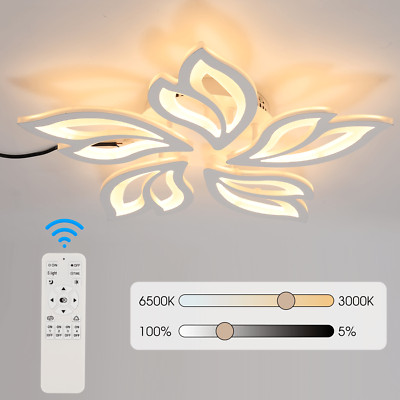 Modern LED Deckenleuchte Wohnzimmer Deckenlampe Dimmbar mit Fernbedienung APP DE