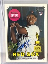 2018 Topps Heritage Rafael Devers RC Real One Auto Autograph