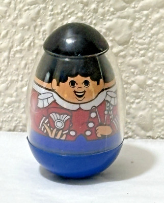Vintage 1977 Hasbro Weeble Wobble Circus Ringmaster, 2  Tall Hollow Plastic