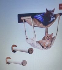 Perfekpoket Ultimate Cat Double Lounging Hammock With Cat Climbing Shelves