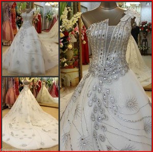 diamond wedding dress