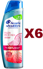 6 PZ HEAD & SHOULDERS PULIZIA PROFONDA AZIONE DELICATA SHAMPOO ANTIFORFORA 250ML